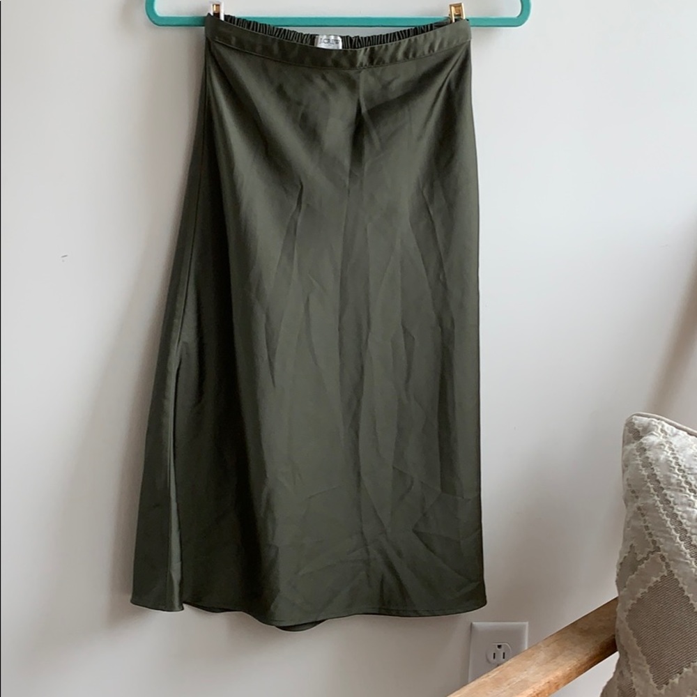 J. Crew Silk Midi Skirt
